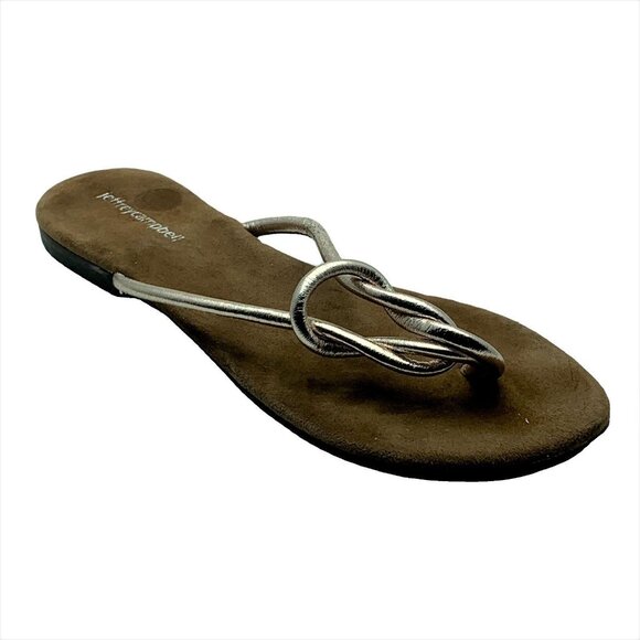 Jeffrey Campbell Womens Tan & Silver Sandals Size 6 - Picture 1 of 5